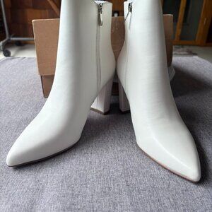 Chunky High Heel Ankle Boots Chelsea Pointed Toe Booties Pump